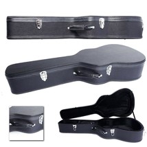 39&quot; Acoustic Classical Guitar Hard Case Box Microgroove Flat Black High ... - $129.99