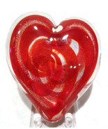 Scarlet Heart Paperweight with Volcanic Ash by Glass Eye Studio (#4766) - $1,235.44 MXN