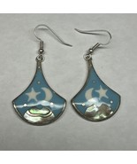 Silver Drop Earrings Alpaca Silver French Hook Earrings, Shooting Stars - $371.28 MXN