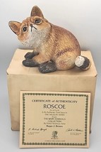 Vtg 1980 River Shore Porcelain Figurine Roscoe The Red Fox Kit IB COA U238 - £23.44 GBP