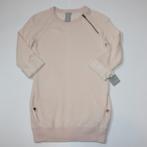 Tahari Girl&#39;s Pale Pink Long Tunic Sweater with Cuffed Sleeves size M 10... - £19.59 GBP