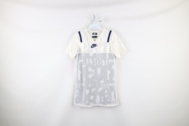 Nike Girls Size Medium Spell Out All Over Print Football Jersey Dress White - $29.65