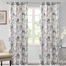 Hversailtex Natural Linen Blended Curtain Panels For Living Room / Light, Black. - £38.20 GBP