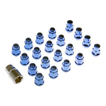 Corvette Trans Am Fiero 20-pc Lug Nuts w/ Security Lock M12x1.5 BLUE ANO... - $39.91