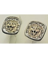 10k Gold Lion head diamond  Sterling Silver cufflinks - €258,44 EUR