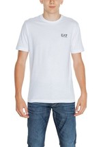 Ea7 Men T-Shirt White Short Sleeve Designer Logo Tee 2025 Collection - $85.62 CAD