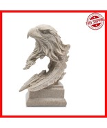 Intricately Detailed Bald Eagle Statue - Elegant Sandstone Decoration - $56.42