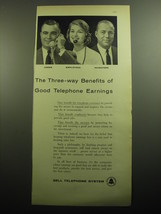 1958 Bell Telephone System Ad - The three-way benefits of good telephone  - $18.49