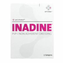 Inadine 5cm x 5cm x 5 Non-Adherent Wound Dressings Povidone Iodine AntiMicrobial - £4.27 GBP