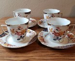 Premiere China ME 217 Canton Fair Cup &amp; Saucer Set Of 4 - $19.99