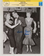 Barbara Eden SIGNED CGC SS B&amp;W TV Publicity Photo ~ I Love Lucy w/ Lucil... - $257.39