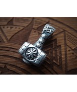 Sterling silver Thor&#39;s Hammer Mjolnir viking norse pendant 9 gr(FREE SHI... - $112.00