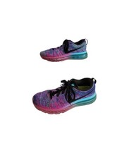 Nike Flyknit Air Max Women’s Sz 8 Black Teal Purple Athletic Shoes 620659-502 - £51.43 GBP