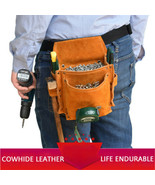 Cowhide Leather Nuts Nail Screw Fastener Tool Bag Pouch Gift Pockets 8.6... - £23.84 GBP