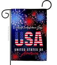 Freedom Usa Garden Flag Fourth Of July 13 X18.5 Double-Sided House Banner - £16.05 GBP