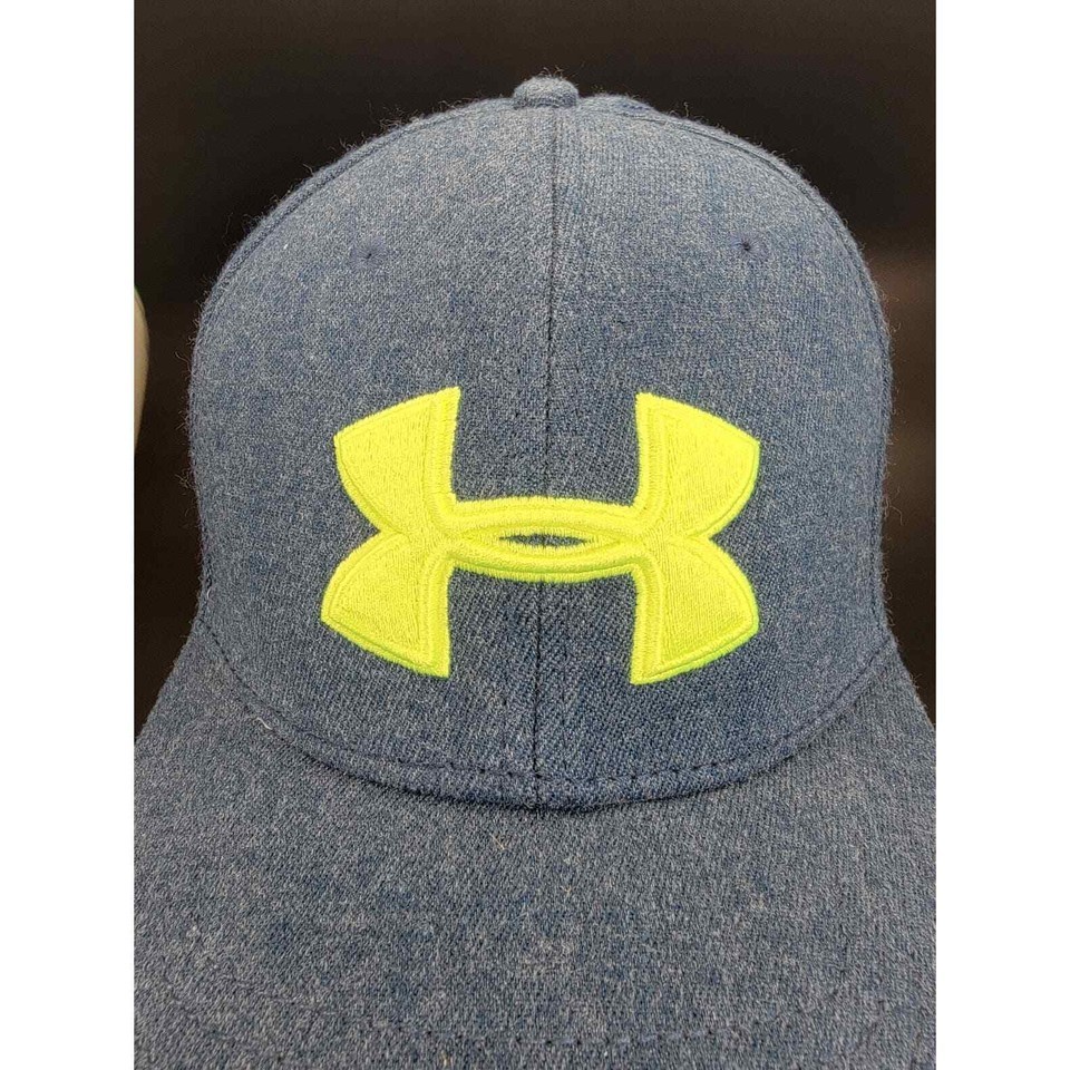 Under Armour W/Lime Green Symbol Size LG/XL Blue Baseball Cap Item image 6