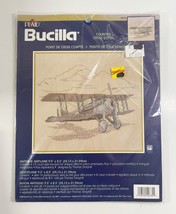Bucilla #42735 Counted Cross Stitch Kit &quot;Antique Airplane&quot; 9.5&quot; x 8.5&quot; NEW - $225.52 MXN