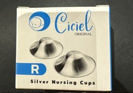 Ciciel  Silver Nursing Cups With Blue Case  regular NEW IN BOX - £19.59 GBP