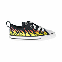 Converse CTAS Street Slip &quot;Into The Flames&quot; Toddler Shoe Black-Yellow 76... - $48.97