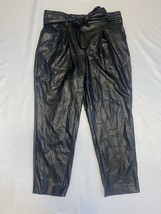 MSRP $99 Bar III Black Faux Leather Straight Leg Pants Size 8 - £7.03 GBP