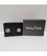 Winky &amp; Dutch New York State Cufflinks Green &amp; Silver Tone Mens Jewelry - $31.20 CAD