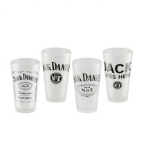 Jack Daniels 4 Piece Pint Glass Set Clear - £39.00 GBP