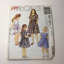 McCall&#39;s 6018 Size 10 12 14 Girls&#39; Dress and Shorts or Bloomers - £10.19 GBP