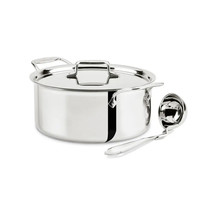 All-clad D5 Stainless Polished 5-ply 6 qt Ultimate Soup Pot &amp; lid and 14&quot; Ladle - £132.20 GBP