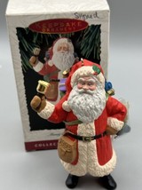 Ornament Hallmark Keepsake Merry Old Santa #4 Ringing a Bell QX4842 1993 Signed - £5.29 GBP