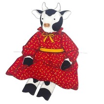 V.I.P. Clarabelle Fabric Panel Soft Sculpture Cow Plush Craft Sewing Pro... - $19.79