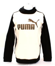 Puma Off White & Black Pullover Hooded Sweatshirt Hoodie Youth Boy's XL NWT - $69.29