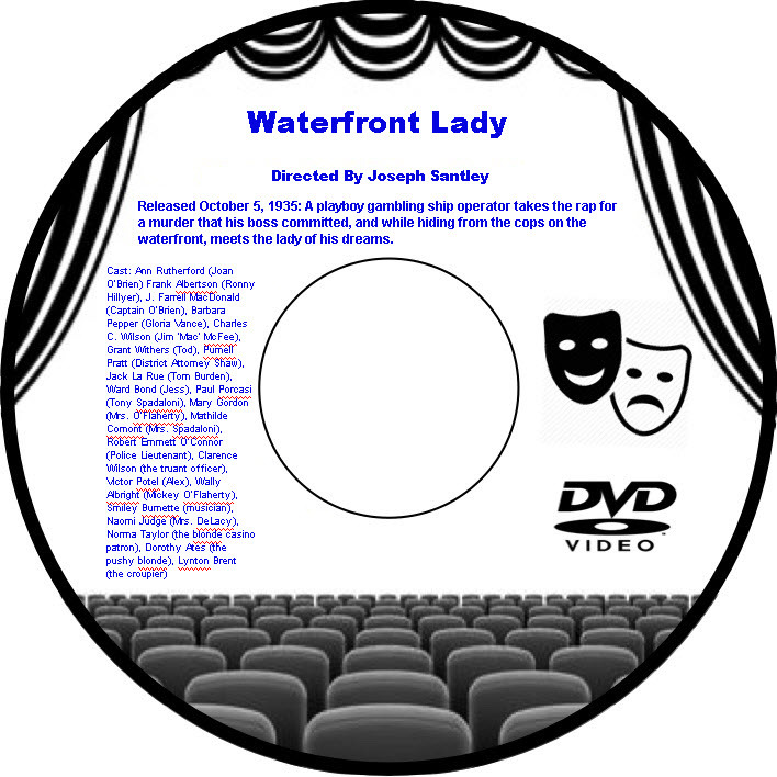 Waterfront Lady 1935 DVD Movie Drama Ann Rutherford Frank Albertson J Farrell Ma