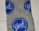 York Peppermint Patty Men&#39;s Novelty Crew Socks Gray 1 Pair Shoe Size 6-12 - £9.27 GBP