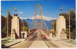 Postcard Stanley Park Entrance To Lions Gate Bridge Vancouver British Columbia - £3.10 GBP