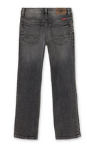 Wrangler Flex Slim Fit Boys Black Denim Jeans Sz 8 Adjustable 5TELWGA - £24.89 GBP