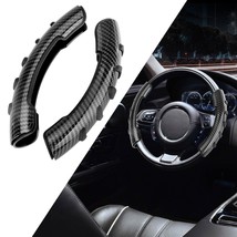 2x Carbon Fiber Universal Car Steering Wheel Booster Cover Non-Slip Acce... - £15.18 GBP