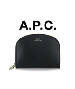 [A.P.C] Apesse Women&#39;s Half Moon Black Ring Wallet PXAWV F63219 LZ Women - £156.12 GBP