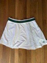 Adidas Originals Womens Tennis Luxe Skirt Size L White Green Classic Look - £14.65 GBP