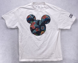 Disney Shirt Size Large Neff Collaboration Mickey Mouse Tropical Short S... - £17.90 GBP