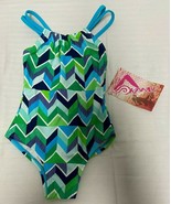 Girls 3T Sport Halter 1 Piece Swimsuit - £9.39 GBP