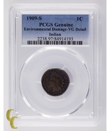 1909-S 1C Indien Cents Classé Par PCGS Comme VG Détails Environnementale... - €470,99 EUR