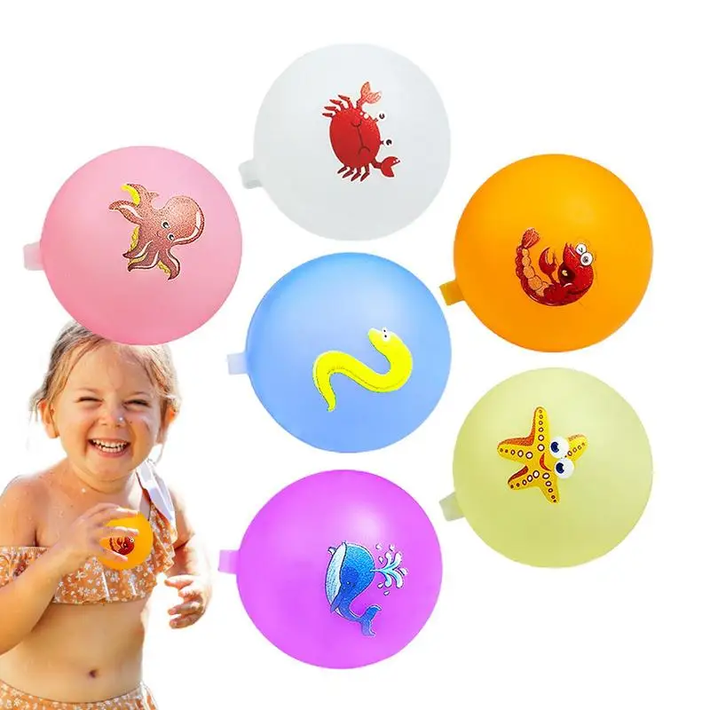 Refillable Water Balloons 6pcs Silicone Soft Water Balls Toy For Party Wat - £14.52 GBP+