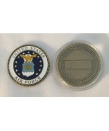 AIR FORCE CHALLENGE COIN UNITED STATES US DUTY HONOR COUNTRY GOLD &amp; BLUE... - £7.27 GBP