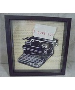 IKEA Olunda Typewriter &quot;I Love You&quot; Wall Art Design Shadow Box 12in x 12in - £13.14 GBP