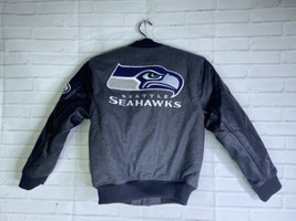 Ultra Game NFL Seattle Seahawks Boys Classic Baseball Varsity Jacket M 10-12 NEW - $39.60