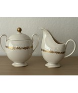 Vintage Franciscan China Arcadia Gold Sugar Bowl &amp; Creamer Excellent Con... - $44.55