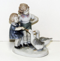 Carl Scheidig Gräfenthal Figurine Vintage German Porcelain Boy, Girl &amp; G... - $45.00