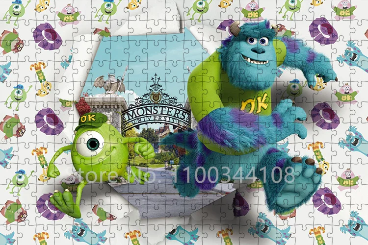 Play 300/500/1000 Pieces Puzzle  Monsters University Cartoon Jigsaw Puzzle for A - £48.91 GBP