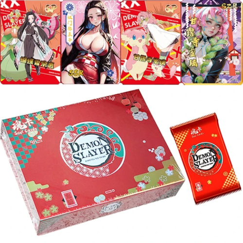 Demon Slayer x Pokemon Premium Red Spicy Anime Waifu Booster Box Trading Card!