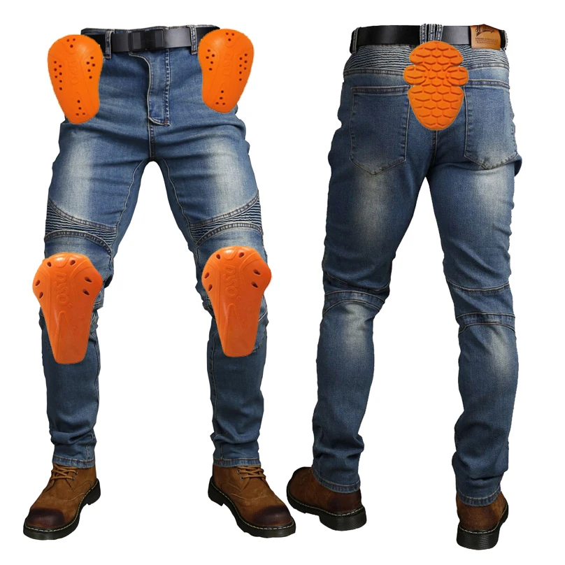Autumn Winter Jeans Motorcycle Pants Protective Gear Outdoor Riding Touring - £120.19 GBP